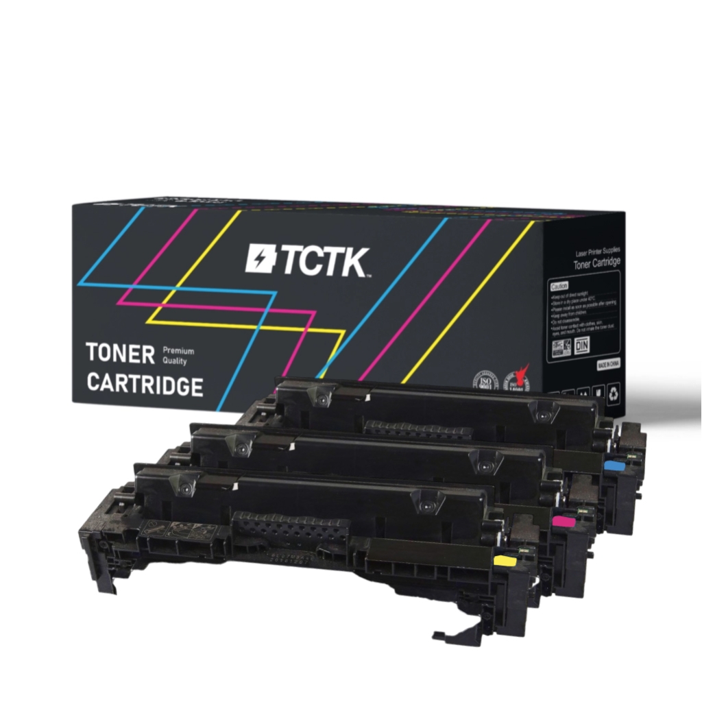 Multipack (3) Toners CMY (zonder zwart) Compatibel met HP Color Laserjet Canon LBP - Vervangt 410X (CF411X) / CRG-046H (1253C002)